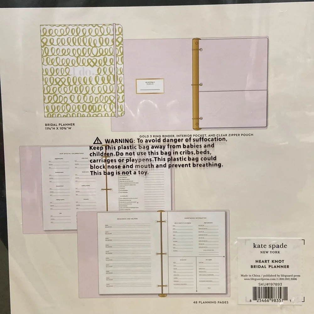 Kate Spade HEART KNOT Bridal Planner